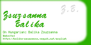 zsuzsanna balika business card